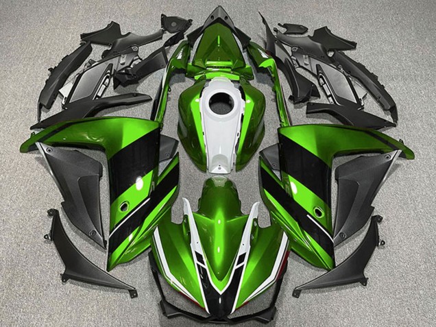 Online Verde Blanco Negro Brillante Carenado Moto Yamaha R3 2015-2018