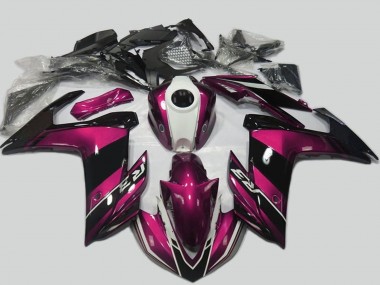 Online Púrpura Blanco Negro Brillante Kits Carenados Moto Yamaha R3 2015-2018