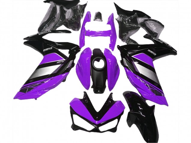 Online Púrpura Plata Negro Brillante Carenado Moto Yamaha R3 2015-2018
