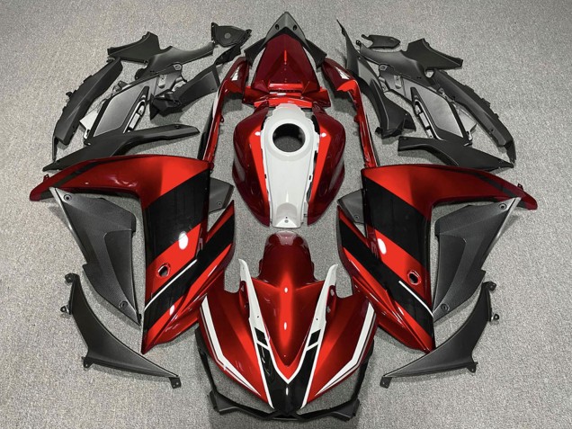Online Rojo Blanco Negro Brillante Carenado Moto Yamaha R3 2015-2018