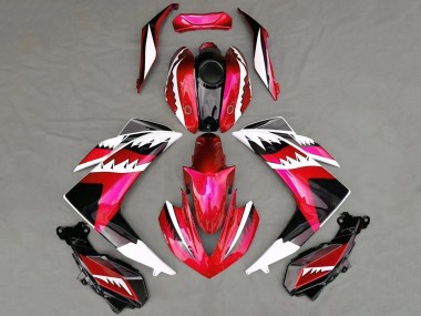 Online Rojo Blanco Negro Tiburón Carenado Moto Yamaha R3 2015-2018