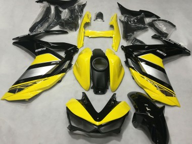 Online Amarillo Plata Negro Brillante Carenado Moto Yamaha R3 2015-2018
