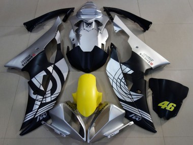 Online Plata Amarillo Negro Mate ENEOS 46 Carenado Moto Yamaha R6 2008-2016