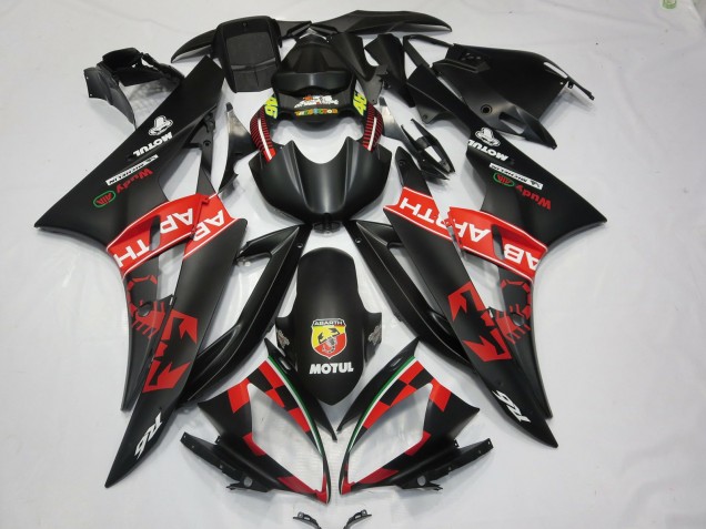 Online Negro Mate Rojo Abarth Motul Michelin Carenado Moto Yamaha R6 2006-2007