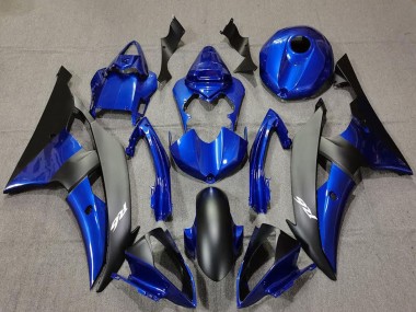 Online Azul Negro Mate Blanco Calcomanías Carenado Moto Yamaha R6 2008-2016