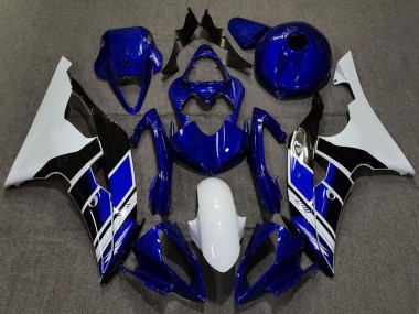 Online Blanco Azul Negro Brillante Carenado Moto Yamaha R6 2008-2016