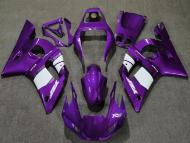Online Púrpura Oscuro Blanco Carenado Moto Yamaha R6 1998-2002