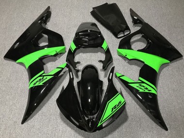 Online Negro Brillante Verde Carenado Moto Yamaha R6 2003-2004