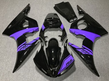 Online Negro Brillante Púrpura Carenado Moto Yamaha R6 2003-2004