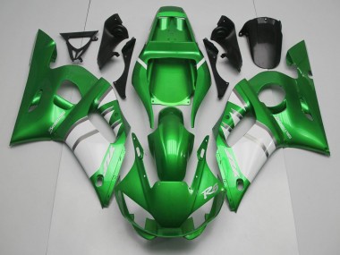 Online Verde Blanco Carenado Moto Yamaha R6 1998-2002