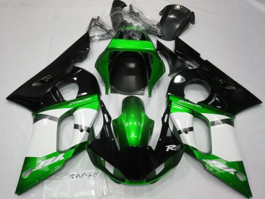 Online Verde Blanco Negro Brillante Carenado Moto Yamaha R6 1998-2002