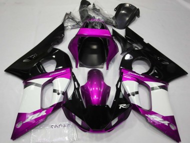 Online Púrpura Blanco Negro Brillante Carenado Moto Yamaha R6 1998-2002