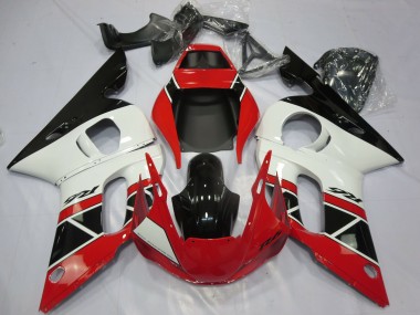 Online Rojo Blanco Negro Brillante OEM Estilo Carenado Moto Yamaha R6 1998-2002