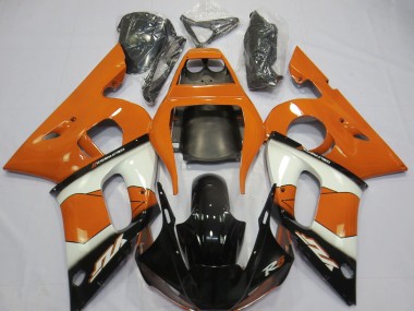Online Naranja Blanco Negro Brillante Carenado Moto Yamaha R6 1998-2002