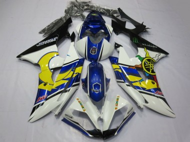 Online Blanco Azul Negro Amarillo Carenado Moto Yamaha R6 2008-2016