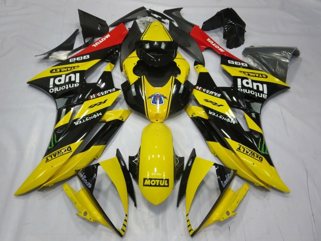 Online Amarillo Negro Rojo Motul Monstruo Carenado Moto Yamaha R6 2006-2007