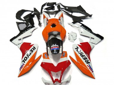 Online Naranja Blanco Rojo Negro Brillante Repsol Carenado Moto Aprilia RS4 125 2012-2018