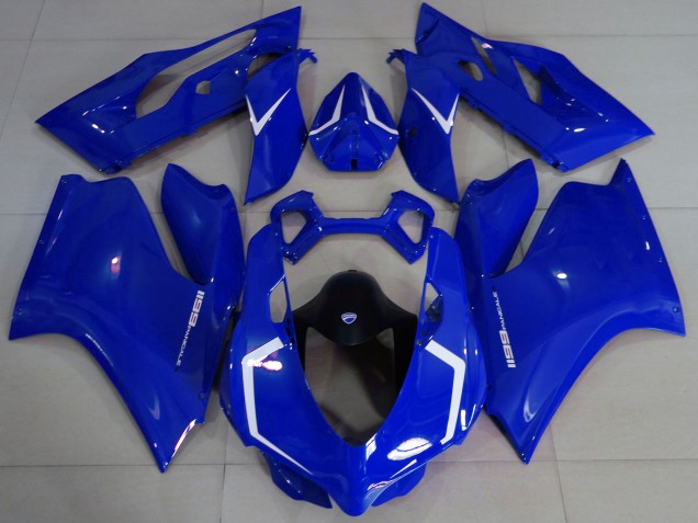 Online Azul Brillante Blanco Carenado Moto Ducati 1199 2011-2014