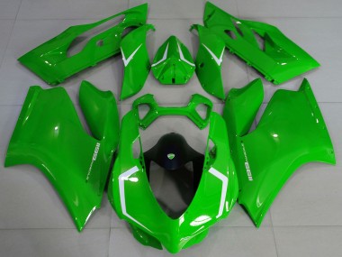 Online Verde Brillante Blanco Carenado Moto Ducati 1199 2011-2014