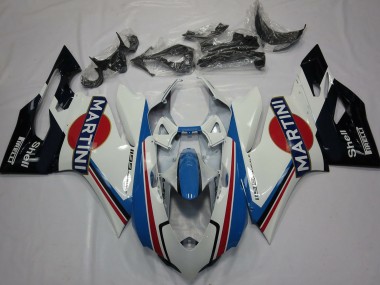 Online Blanco Azul Claro Rojo Negro Martini Carenado Moto Ducati 1199 2011-2014