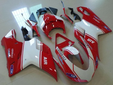Online Rojo Blanco Air Generali Tim Carenado Moto Ducati 848 1098 1198 2007-2014