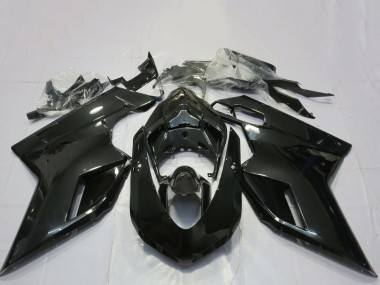 Online Negro Brillante Carenado Moto Ducati 848 1098 1198 2007-2014