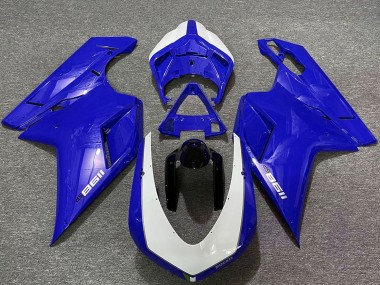 Online Azul Brillante Blanco Carenado Moto Ducati 1198 2007-2014