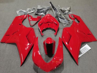 Online Rojo Brillante Plain Carenado Moto Ducati 848 1098 1198 2007-2014