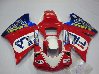 Online Blanco Rojo Azul Fila Carenado Moto Ducati 748 916 996 998 1993-2005