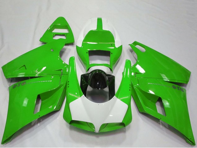 Online Verde Blanco Negro Brillante Performance Carenado Moto Ducati 916 1993-2005
