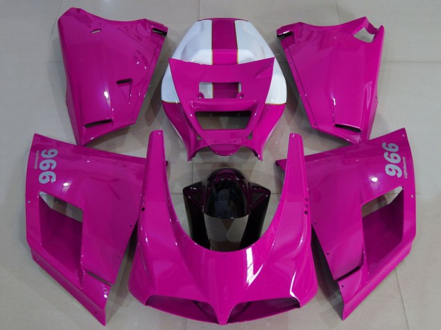 Online Rosa Brillante Blanco Negro Carenado Moto Ducati 996 1993-2005