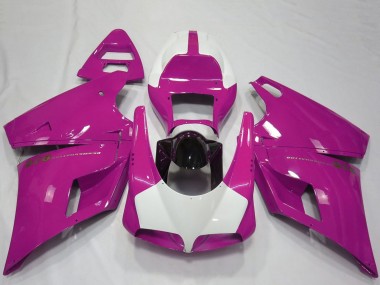 Online Rosa Blanco Negro Brillante Performance Carenado Moto Ducati 916 1993-2005