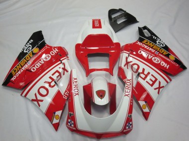 Online Blanco Rojo Negro Brillante Xerox Carenado Moto Ducati 748 916 996 998 1993-2005
