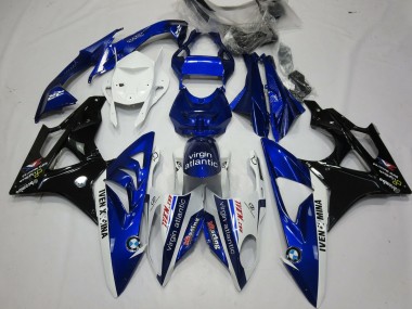 Online Blanco Azul Negro Brillante Virgin Atlantic Carenado Moto BMW S1000RR 2009-2014