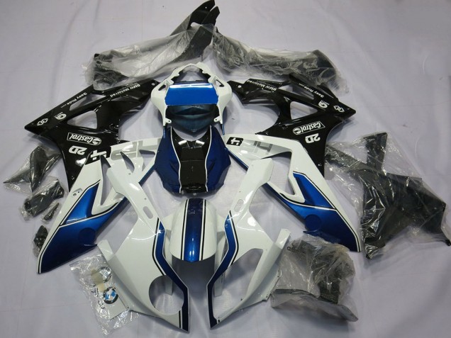 Online Blanco Azul Negro Brillante Carenados Moto BMW S1000RR 2015-2016