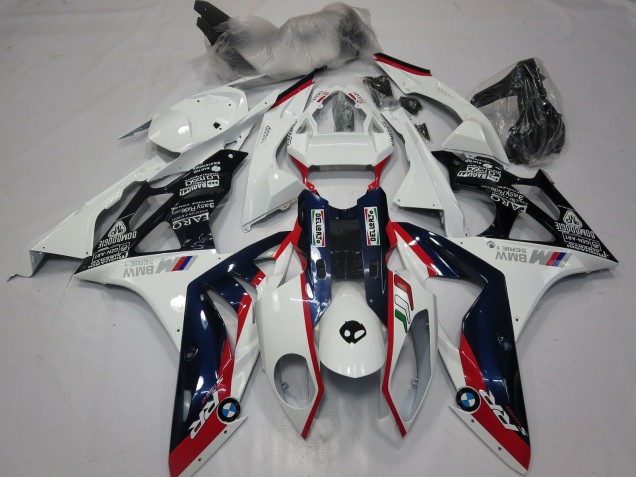 Online Blanco Rojo Azul Negro Brillante Carenado Moto BMW S1000RR 2015-2016