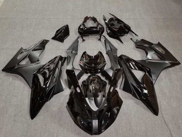 Online Negro Brillante Negro Mate FibraCarbono Carenado Moto BMW S1000RR 2009-2014