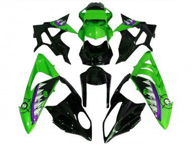 Online Verde Púrpura Negro Brillante Tiburón Carenado Moto BMW S1000RR 2017-2018
