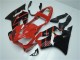 Online Rojo Negro Brillante Carenados Moto Honda CBR600 F4i 2001-2003