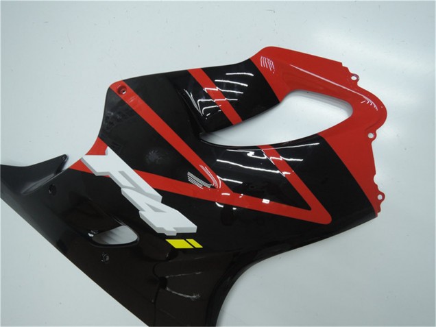 Online Rojo Negro Brillante Carenados Moto Honda CBR600 F4i 2001-2003