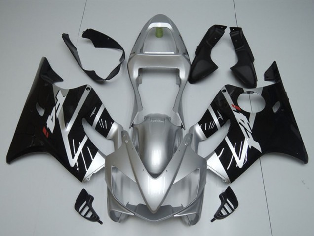 Online Plata Negro Brillante Carenados Moto Honda CBR600 F4i 2001-2003