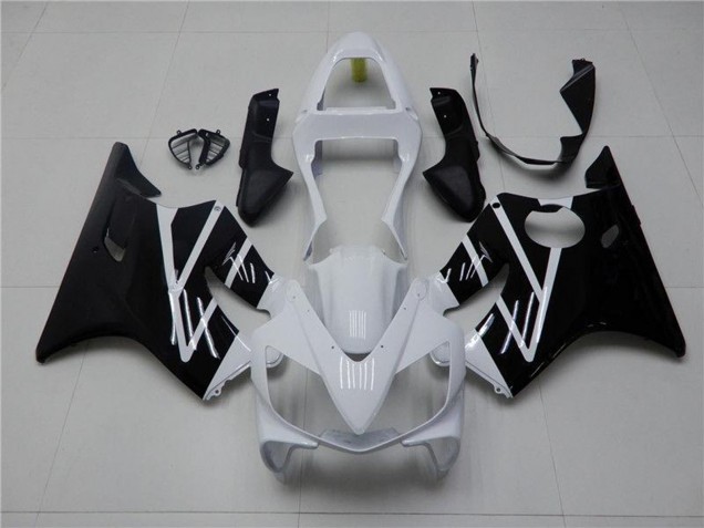 Online Blanco Negro Brillante Kits Carenados Moto Honda CBR600 F4i 2001-2003