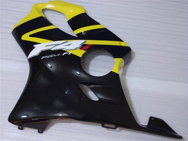 Online Amarillo Negro Brillante Carenados Moto Honda CBR600 F4i 2001-2003