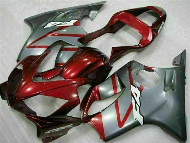 Online Plata Rojo Kits Carenados Moto Honda CBR600 F4i 2001-2003
