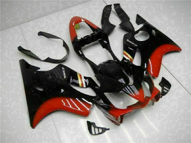 Online Rojo Negro Brillante Kits Carenados Moto Honda CBR600 F4i 2001-2003