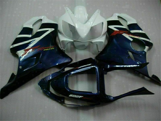 Online Blanco Azul Negro Raya Carenado Moto Honda CBR600 F4i 2001-2003