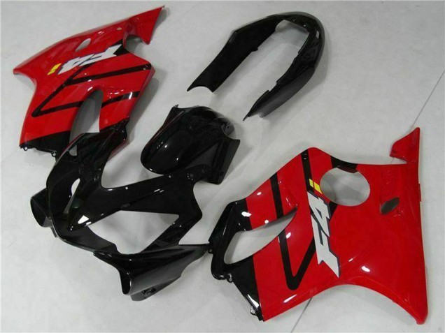 Online Rojo Negro Brillante Carenados Moto Honda CBR600 F4i 2004-2007