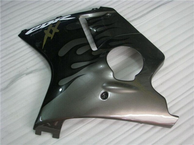 Online Negro Brillante Plata Llama Carenado Moto Honda CBR1100XX Blackbird 1996-2007
