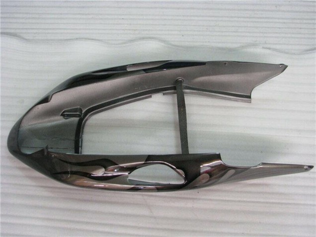 Online Negro Brillante Plata Llama Carenado Moto Honda CBR1100XX Blackbird 1996-2007
