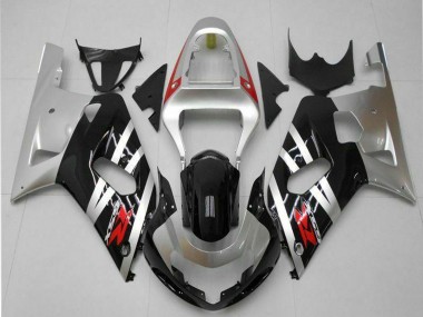 Online Plata Negro Brillante Rojo Carenado Moto Suzuki GSXR 600/750 2001-2003